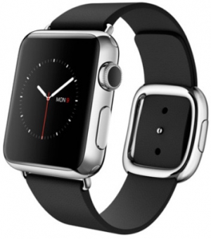 Apple Watch 38mm Stainless Steel Case Moderne Buckle Black